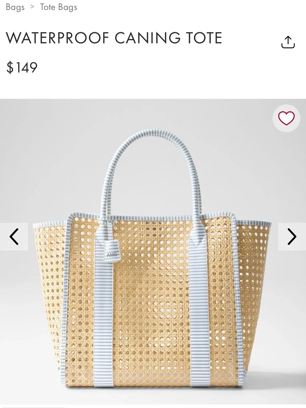 Mark & Graham waterproof canning tote with Pale Blue Trim